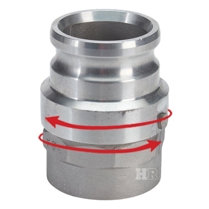 Aluminum 3" Swivel Male Camlock x 3" Female NPT (USA)