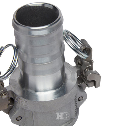 Aluminum Locking 1" Female Camlock Fitting x 1" Hose Shank (USA)