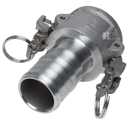 Aluminum Locking 1" Female Camlock Fitting x 1" Hose Shank (USA)