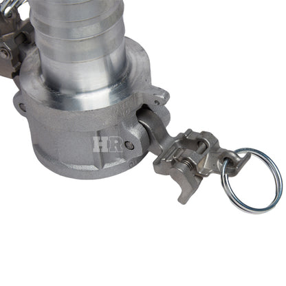 Aluminum Locking 2" Female Camlock Fitting x 2" Hose Shank (USA)