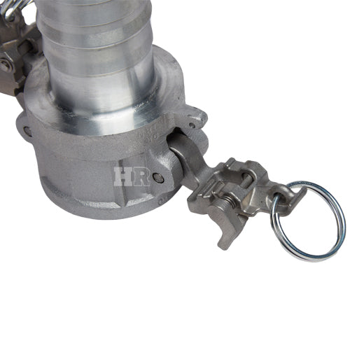 Aluminum Locking 2 1/2" Female Camlock Fitting x 2 1/2" Hose Shank (USA)