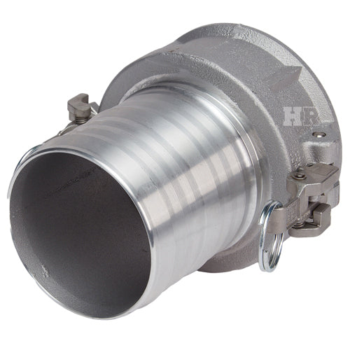 Aluminum Locking 4" Female Camlock Fitting x 4" Hose Shank (USA)