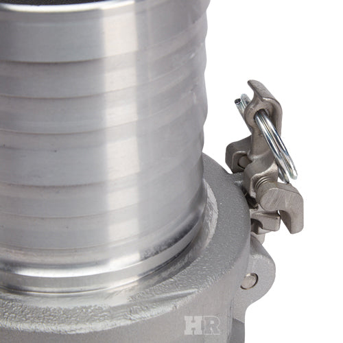 Aluminum Locking 6" Female Camlock Fitting x 6" Hose Shank (USA)