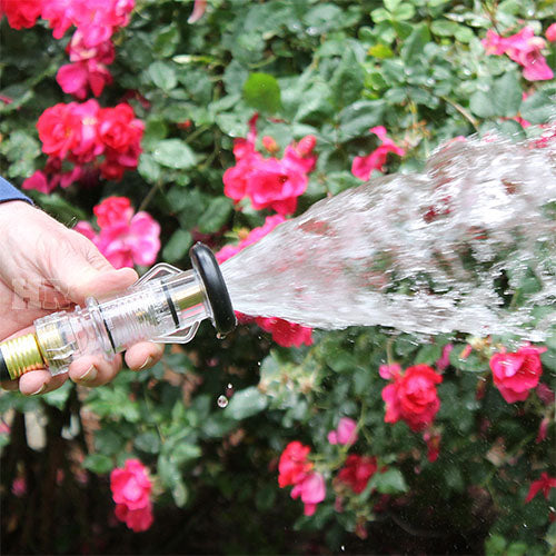 Clear Plastic Garden Hose Nozzle (GHT)