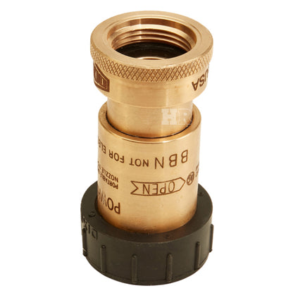 Brass 1" Heavy-Duty Industrial Nozzle (NPSH)