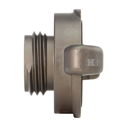 Aluminum 1" NH Male Quarter Turn with Red Plastic Nozzle