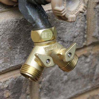 Brass GHT Inlet x (2) GHT Outlet