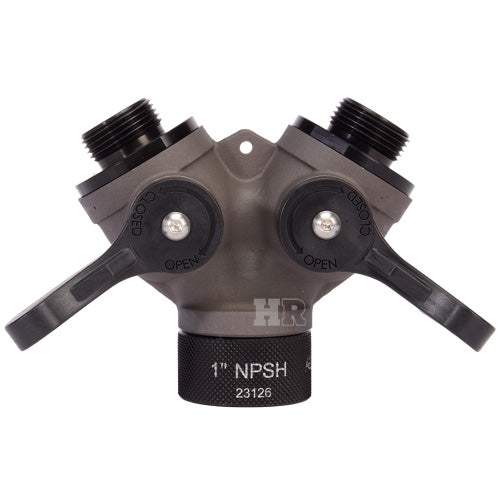Aluminum 1" NPSH Inlet x (2) 1" NPSH Outlet