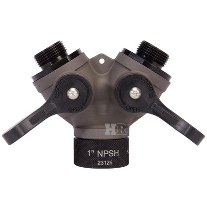 Aluminum 1" NPSH Inlet x (2) 1" NPSH Outlet