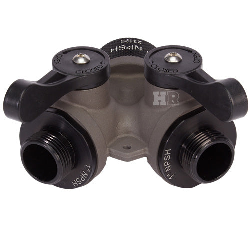 Aluminum 1" NPSH Inlet x (2) 1" NPSH Outlet