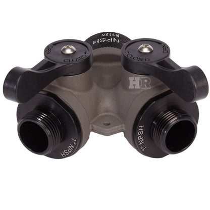 Aluminum 1" NPSH Inlet x (2) 1" NPSH Outlet