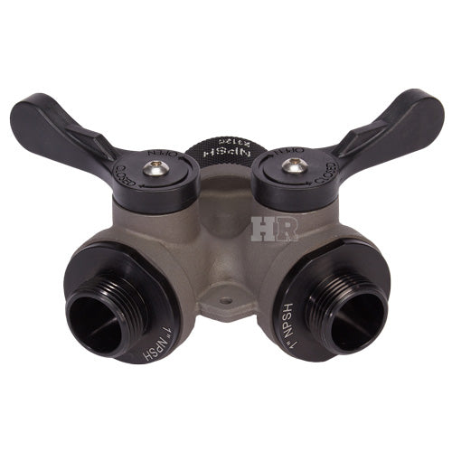 Aluminum 1" NPSH Inlet x (2) 1" NPSH Outlet