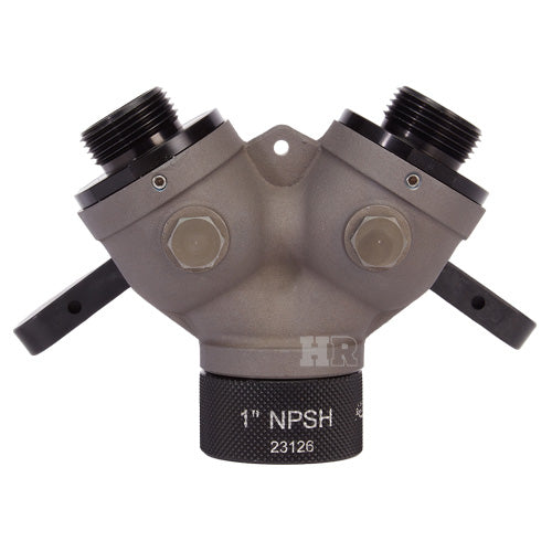 Aluminum 1" NPSH Inlet x (2) 1" NPSH Outlet