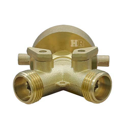 Brass 1 1/2" NH Inlet x (2) GHT Outlet