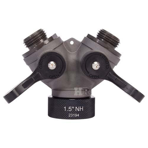 Aluminum 1 1/2" NH Inlet x (2) 1" NH Outlet