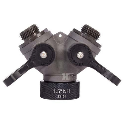 Aluminum 1 1/2" NH Inlet x (2) 1" NH Outlet