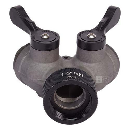 Aluminum 1 1/2" NH Inlet x (2) 1" NPSH Outlet