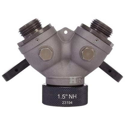 Aluminum 1 1/2" NH Inlet x (2) 1" NPSH Outlet