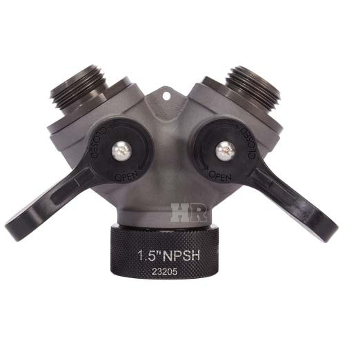 Aluminum 1 1/2" NPSH Inlet x (2) 1" NH Outlet