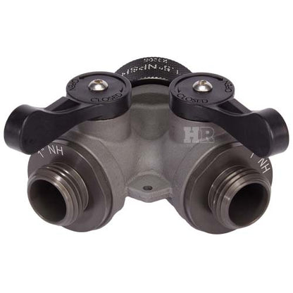 Aluminum 1 1/2" NPSH Inlet x (2) 1" NH Outlet