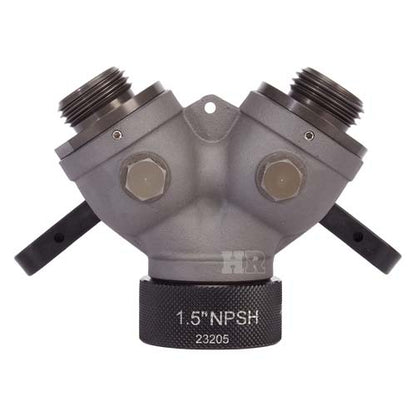 Aluminum 1 1/2" NPSH Inlet x (2) 1" NH Outlet