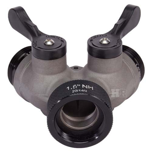 Aluminum 1 1/2" NH Inlet x (2) 1 1/2" NH Outlet