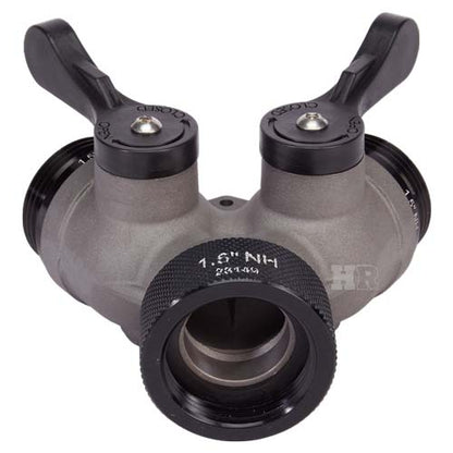 Aluminum 1 1/2" NH Inlet x (2) 1 1/2" NH Outlet