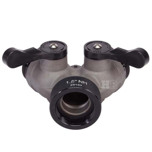 Aluminum 1 1/2" NH Inlet x (2) 1 1/2" NH Outlet