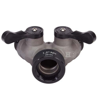 Aluminum 1 1/2" NH Inlet x (2) 1 1/2" NH Outlet