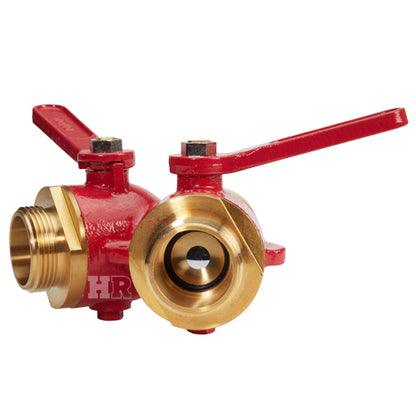 Brass 1 1/2" NH Inlet x (2) 1 1/2" NH Outlet