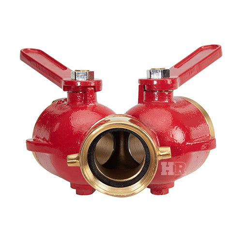 Brass 1 1/2" NH Inlet x (2) 1 1/2" NH Outlet