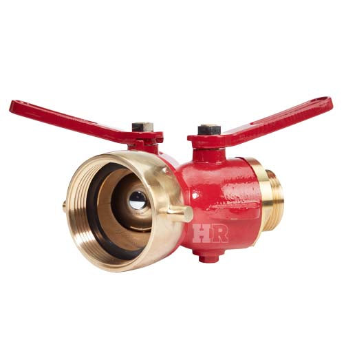 Brass Red 2 1/2" NH Inlet x (2) 1 1/2" NH Outlet