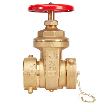 Brass Forged Gate Valve 2 1/2" Female NH x 2 1/2" Male NH