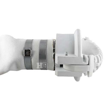 White 4" Food Grade Polypropylene Female Safety Bump Cap