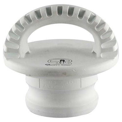White 3" Food Grade Polypropylene Male Safety Bump Plug
