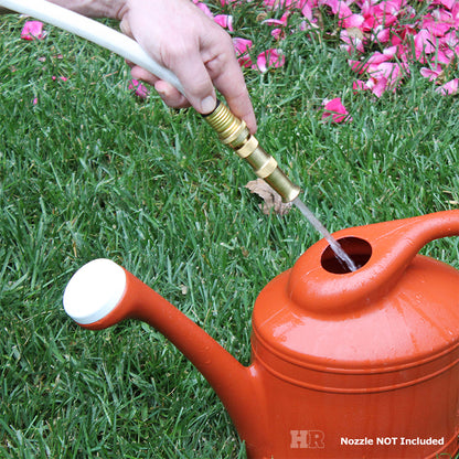 White 5/8" x 50' Forestry Hose (Brass Garden Hose Couplings) with Rubber Band