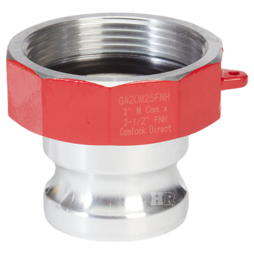 Aluminum 2" Male Camlock x 2 1/2" Female NH Fire Hose