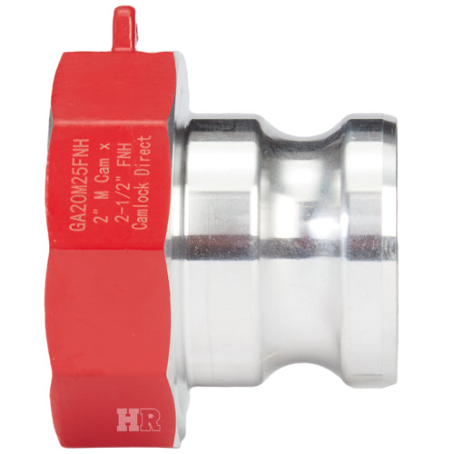 Aluminum 2" Male Camlock x 2 1/2" Female NH Fire Hose