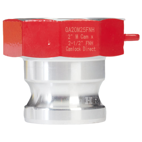 Aluminum 2" Male Camlock x 2 1/2" Female NH Fire Hose