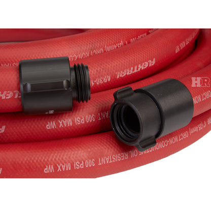 1" x 50' Non-Collapsible Rubber Hose (1" NH Threads)