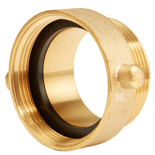 Brass 2 1/2" Female NYFD to 2 1/2" Male NH (Pin Lug)