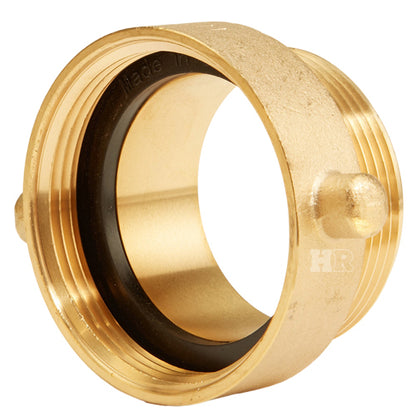 Brass 2 1/2" Female NYFD to 2 1/2" Male NH (Pin Lug)