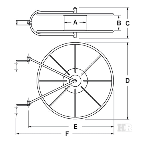 Red 2 1/2" Fire Hose Reel