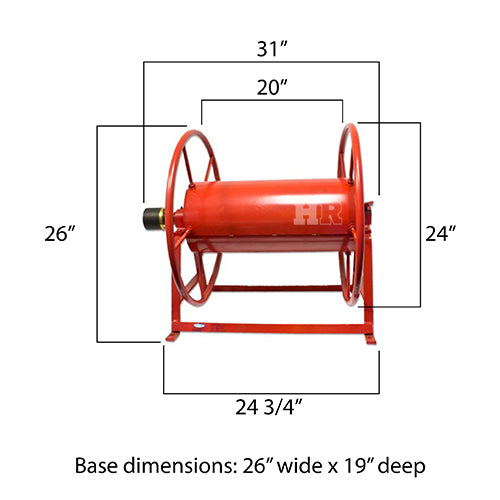 Live 1 1/2" Booster Fire Hose Storage Reel (Global)