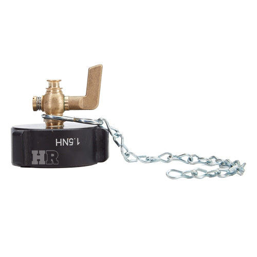 Aluminum 1 1/2" NH Test Cap with Petcock