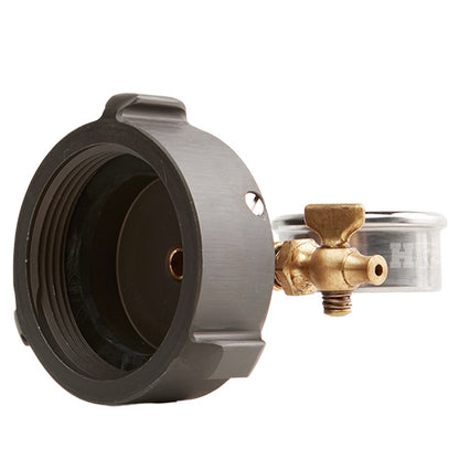 Aluminum 2 1/2" NH Cap Gauge With Bleeder Valve