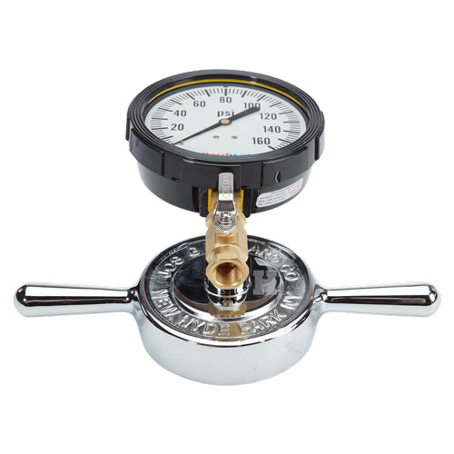 Aluminum 2 1/2" NH Long Handle Cap Gauge With Bleeder Valve