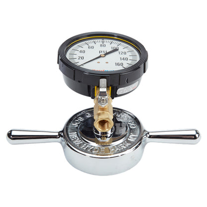 Aluminum 2 1/2" NH Long Handle Cap Gauge With Bleeder Valve