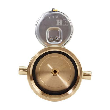Brass 2 1/2" NH Pin Lug Cap Gauge With Bleeder Valve