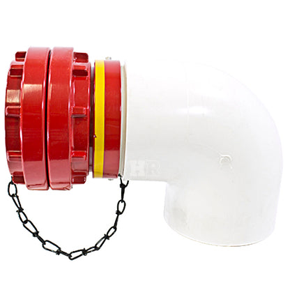 Storz 6" Dry Hydrant Adapter Cap 90 Degree Elbow